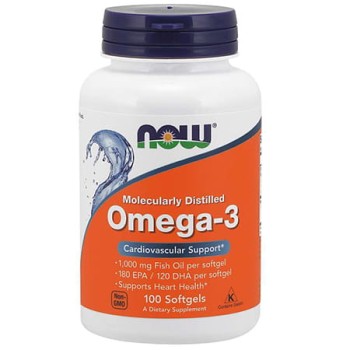 NOW FOODS OMEGA-3 180 EPA/120 DHA 100 KAPS.