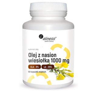 ALINESS OLEJ Z NASION WIESIOŁKA 9% 1000MG 90 KAPSUŁEK