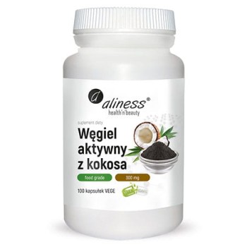 ALINESS WĘGIEL AKTYWNY Z KOKOSA 300MG 100 KAPS