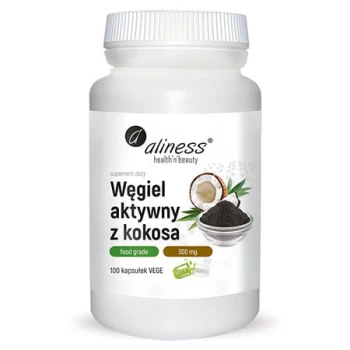 ALINESS WĘGIEL AKTYWNY Z KOKOSA 300MG 100 KAPS