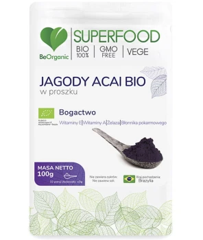 BEORGANIC JAGODY ACAI BIO W PROSZKU 200 G