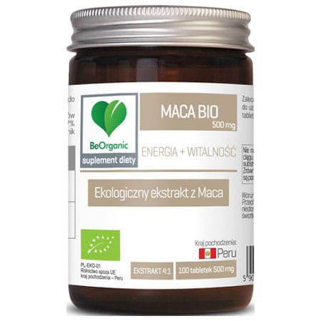 BEORGANIC MACA EKSTRAKT BIO 500 MG 100 TAB