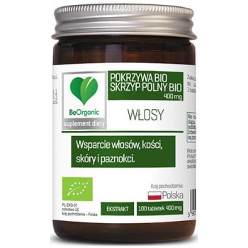 BEORGANIC SKRZYP + POKRZYWA BIO 400MG 100 TAB