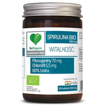 BEORGANIC SPIRULINA 500MG 100 TAB