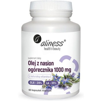 ALINESS OLEJ Z NASION OGÓRECZNIKA 1000MG 60 KAPSUŁEK
