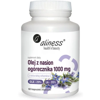 ALINESS OLEJ Z NASION OGÓRECZNIKA 1000MG 60 KAPSUŁEK