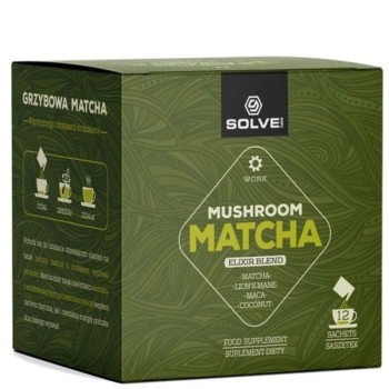 SOLVE LABS MUSHROOM MATCHA ELIXIR BLEND 12 SASZETEK