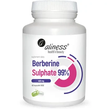 ALINESS BERBERINE SULPHATE 99% BERBERYNA 400MG 60 KAPSUŁEK VEGE