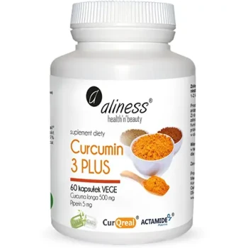 ALINESS CURCUMIN 3 PLUS 500MG KURKUMINA PIPERYNA 60 KAPSUŁEK VEGE