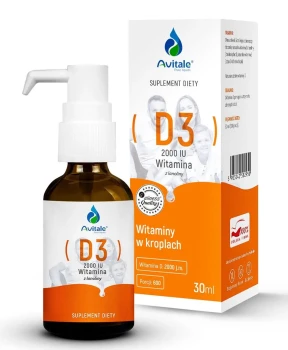 AVITALE WITAMINA D3 2000 IU Z LANOLINY KROPLE 30ML