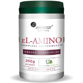 ALINESS EL-AMINO KOMPLEKS AMINOKWASÓW POMARAŃCZA PROSZEK 200G