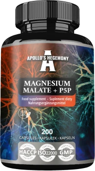 APOLLO'S HEGEMONY Magnesium Malate + P5P 200 kaps.