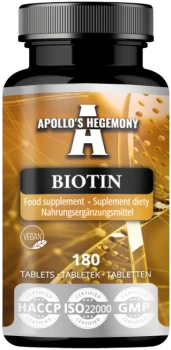 Biotyna (Witamina B7) Biotin 180 tab. APOLLO'S HEGEMONY