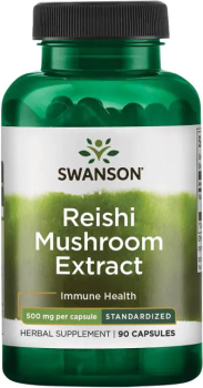 SWANSON Reishi Mushroom 500mg 90 kaps.
