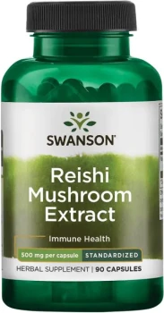 SWANSON Reishi Mushroom 500mg 90 kaps.
