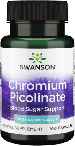 SWANSON Chromium Picolinate 200mcg 100 kaps.