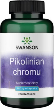 SWANSON Pikolinian Chromu 200mcg 200 kaps.