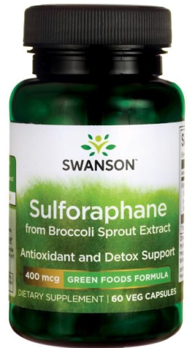 SWANSON Sulforaphane 400mcg 60 kaps.