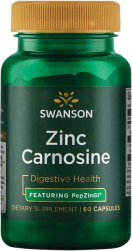 SWANSON Zinc Carnosine PepZinGI 60 kaps.