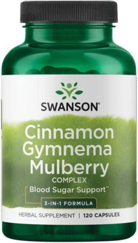 SWANSON Cinnamon Gymnema Mulberry Complex 120 kaps.