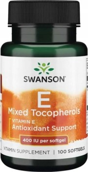 SWANSON Vitamin E Mixed Tocopherols 100 kaps.