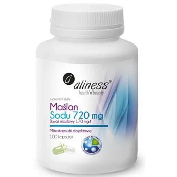 ALINESS MAŚLAN SODU 7200MG KWAS MASŁOWY 100 KAPSUŁEK VEGE