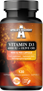 APOLLO'S HEGEMONY Vitamin D3 4000 IU + Olive Oil 120 kaps.