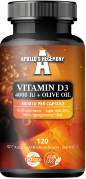 APOLLO'S HEGEMONY Vitamin D3 4000 IU + Olive Oil 120 kaps.