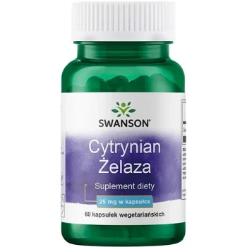 SWANSON IRON CITRATE ŻELAZO 25 MG 60 KAPSUŁEK.webp