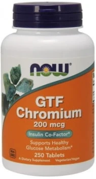 NOW FOODS GTF Chromium 200mcg 250 tab.