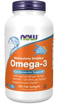 NOW FOODS Omega-3 200 softgels