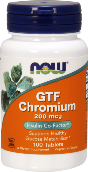 NOW FOODS GTF Chromium 200mcg 100 tab.