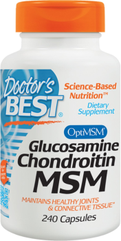 DOCTOR'S BEST Glucosamine, Chondroitin & MSM 240 kaps.