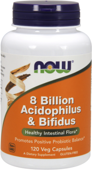 NOW FOODS 8 Billion Acidophilus & Bifidus 120 kaps.