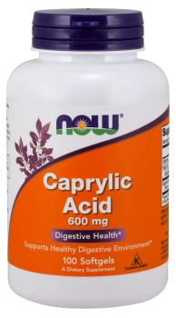 NOW FOODS Caprylic Acid 600mg 100 kaps.