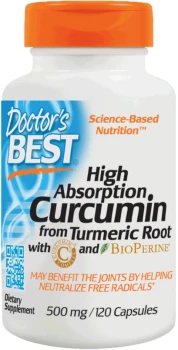 DOCTOR'S BEST High Absorption Curcumin 500mg 120 kaps.