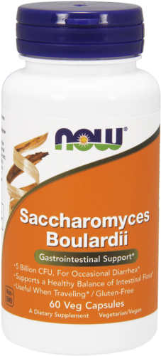 NOW FOODS Saccharomyces Boulardii 60 kaps.