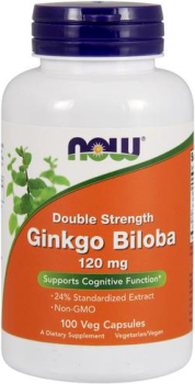 NOW FOODS Ginkgo Biloba Double Strength 120mg 100 kaps.