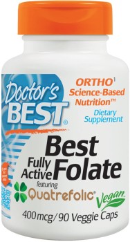 DOCTOR'S BEST Fully Active Folate 400mcg 90 kaps.