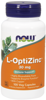 NOW FOODS L-OptiZinc 30mg 100 kaps.