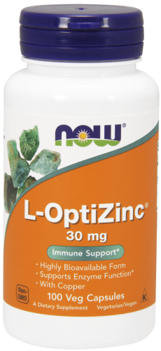 NOW FOODS L-OptiZinc 30mg 100 kaps.