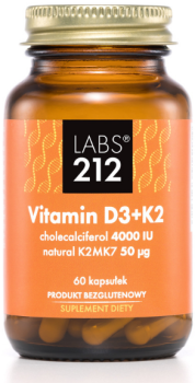 LABS212 Vitamin D3 + K2MK7 60 kaps.