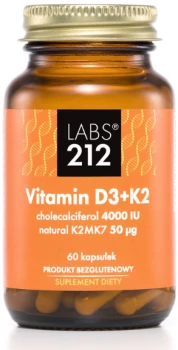 LABS212 Vitamin D3 + K2MK7 60 kaps.