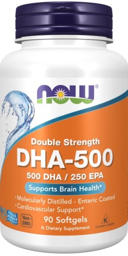 NOW FOODS Double Strength DHA-500 90 softgels