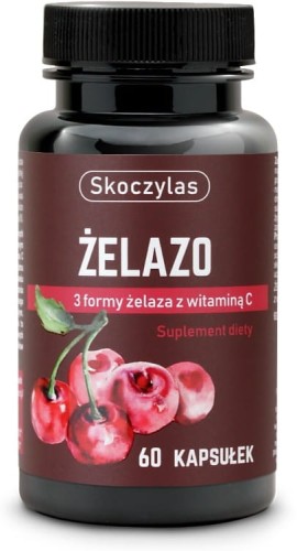 SKOCZYLAS Żelazo 3 formy z witaminą C 60 kaps.