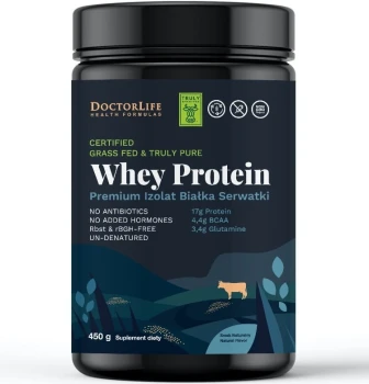 DOCTOR LIFE Whey Protein Premium Izolat Białka Serwatki 450g