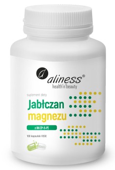 ALINESS MAGNEZ JABŁCZAN MAGNEZU 140MG + WITAMINA B6 P5P 100 KAPSUŁEK VEGE.jpg