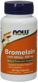NOW FOODS Bromelain 500mg 60 kaps.