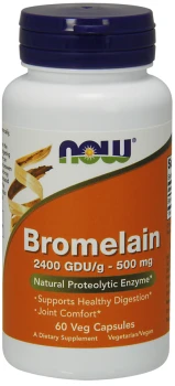 NOW FOODS Bromelain 500mg 60 kaps.
