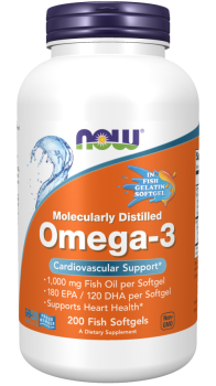 NOW FOODS Omega-3 200 softgels